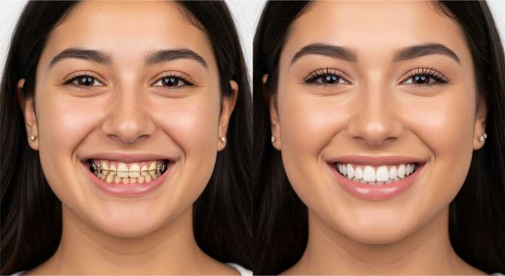 تغییر فرم لب بعد از ارتودنسی